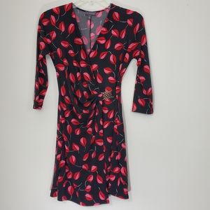 Luxology Lips Wrap Style Dress, Size PM